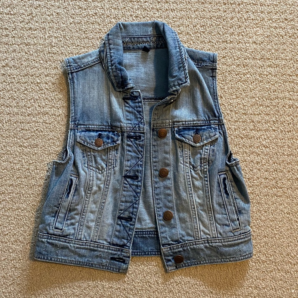 American Eagle denim vest
